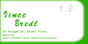 vince bredl business card